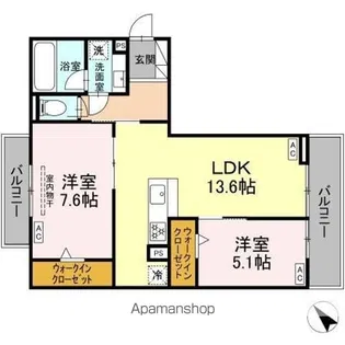 D-avance今本町C【2階】の間取り