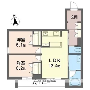ディオスプロス【201号室】の間取り