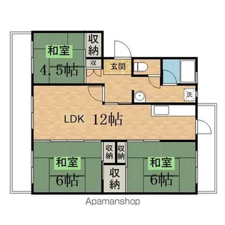 永山ハイツ3号棟【9階】の間取り