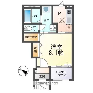 仮)ひたちなか市高場アパート【1階】の間取り