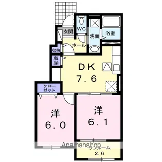 スカイスター南宮A【1階】の間取り