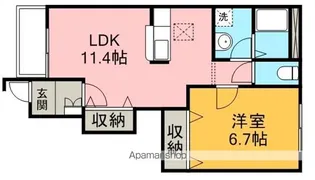 ワースファミリア【1階】の間取り