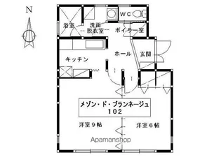 メゾン・ド・ブランネージュ【102号室】の間取り