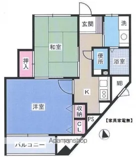 グランドルチェ国泰寺【4階】の間取り
