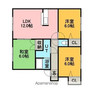 アルカディアファミール【203号室】の間取り