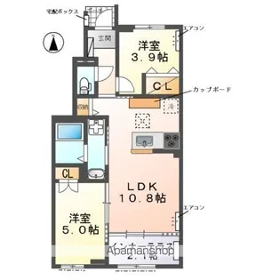 ウェストビレッヂⅠ【1階】の間取り