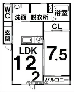TOWN西5南17ベリーⅡA【3階】の間取り