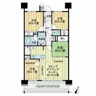 ライオンズ刈谷グラシアフォート【7階】の間取り