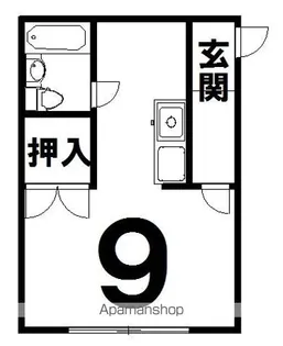 1Rの間取り画像