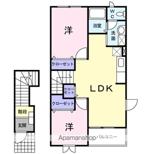 チェスターコートA【2階】の間取り