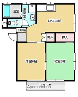 中江ハイツⅡ【2階】の間取り
