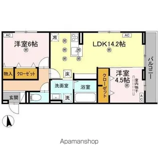 セレノアールA【1階】の間取り