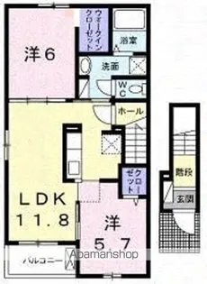 クラール・イーブンベルク B【2階】の間取り