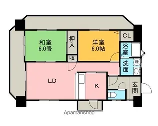 サンライトヒルズ広川【5階】の間取り