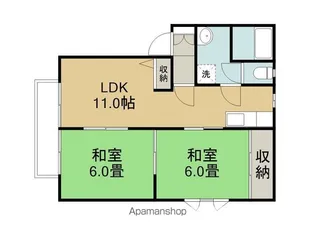 グランディオス【202号室】の間取り
