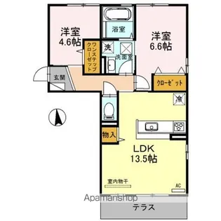 ビスターレ【101号室】の間取り