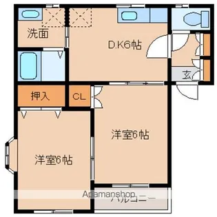 シャンテK【2階】の間取り