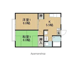 ニューキャッスル【101号室】の間取り