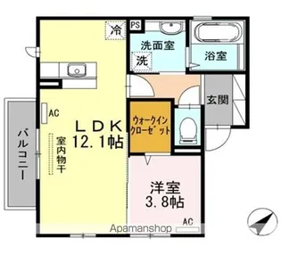 OKーROOM東山【2階】の間取り