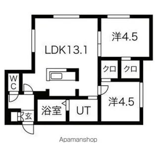 スペチアーレ山鼻【3階】の間取り