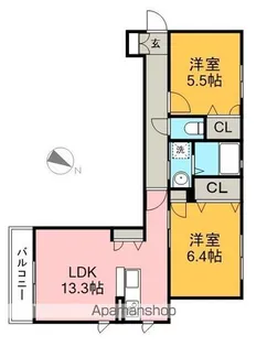 シャーメゾン セレッソ【1階】の間取り