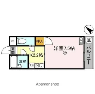 リバーハイツ豊岡【303号室】の間取り
