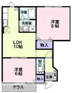アスペンベールB【1階】の間取り