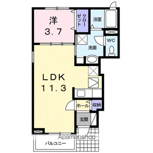 クレメントマタノ【1階】の間取り