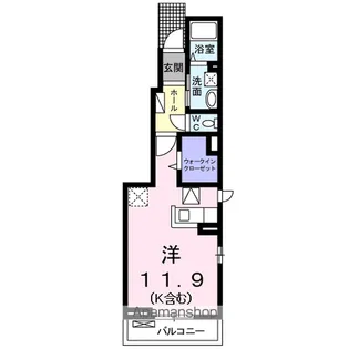 広島県福山市宮前町2丁目【アパート】の間取り