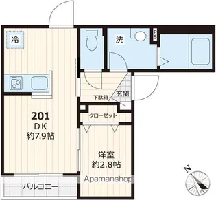 グランガーデン東向島【201号室号室】の間取り