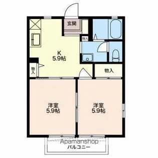 フォーデイズAB【1階】の間取り