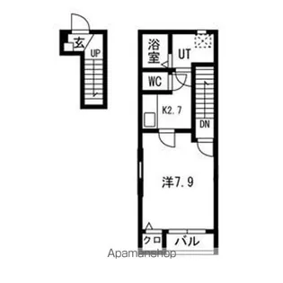 宮城県仙台市青葉区小田原7丁目【アパート】の間取り