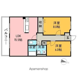 ハートフルマンションウィル【6階】の間取り