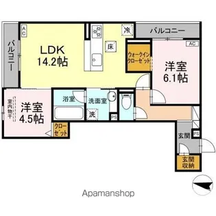 DーCRINUM桜堤【1階】の間取り