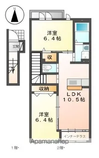 シエルエトワール【203号室】の間取り