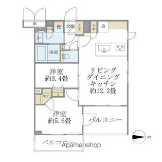 LA PERLA NAKANO【4階】の間取り