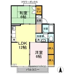 プレジール小野 B棟【2階】の間取り