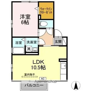 ルガール70【2階】の間取り