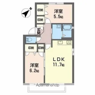 Y’Sエミネンス【1階】の間取り