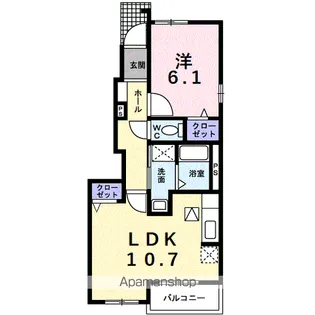 フォーレス石浜N【1階】の間取り