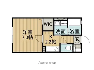 レトア福沢A棟【102号室】の間取り