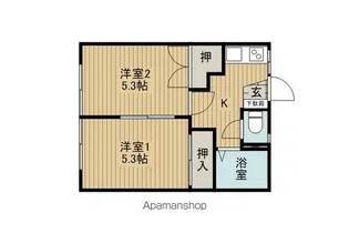 フレグランスOKI C棟【C203号室】の間取り
