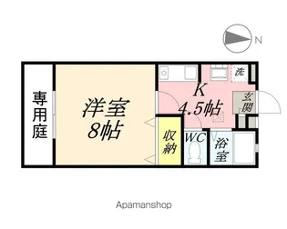 パークサイドなんば A【1階】の間取り