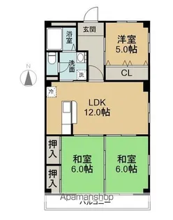 ベルジーク花園【301号室】の間取り