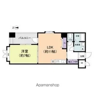 プロビデンス東片端【3階】の間取り