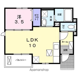 ローレル八木【1階】の間取り