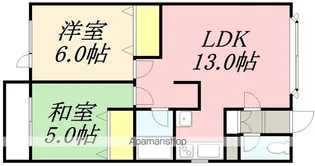 プルーンハイツ【1号室】の間取り
