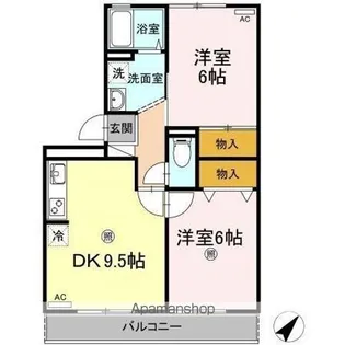シャトレー西本Ⅱ【3階】の間取り