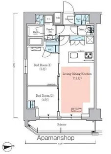 アーバネックス秋葉原EASTⅢ【12階】の間取り