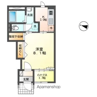 エスポワール六丁の目【1階】の間取り